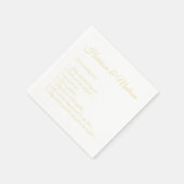 Hochzeitsskript-Namen Couple Fun Facts Vanille Serviette (Ecke)