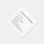 Hochzeitsskript-Namen Couple Fun Fakten Dunkle Mar Serviette (Ecke)