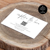 Hochzeitsskript-QR-Code für Foto erfassen die Lieb Poster