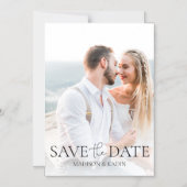 Hochzeitsskript Rett Date Verlobung Foto Magneteinladung (Vorderseite)