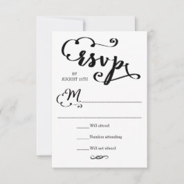 Hochzeitsskript - RSVP-Karte RSVP Karte