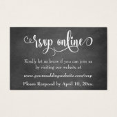 Hochzeitsskript RSVP Online einfügen über Chalkboa (Vorderseite)
