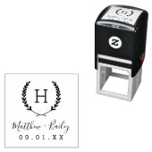 Hochzeitsskript-Rücksendeadresse-Briefmarke Permastempel (Beispiel)