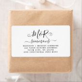 Hochzeitsskript-Rücksendeadresse für große Monogra (Insitu)