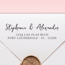 Hochzeitsskript-Rücksendeadresse Modernes Handgesc