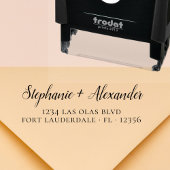 Hochzeitsskript-Rücksendeadresse Modernes Handgesc Permastempel