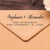 Hochzeitsskript-Rücksendeadresse Modernes Handgesc Permastempel