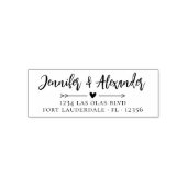 Hochzeitsskript-Rücksendeadresse Permastempel (Design)