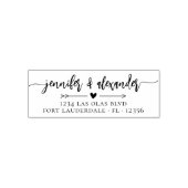 Hochzeitsskript-Rücksendeadresse Permastempel (Design)