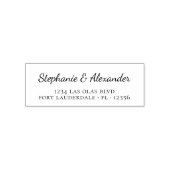 Hochzeitsskript-Rücksendeadresse Permastempel (Design)