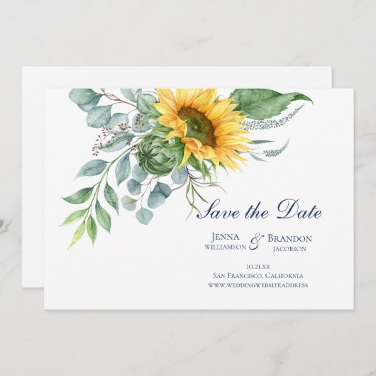 Hochzeitsskript Save the Date (Vorne/Hinten)