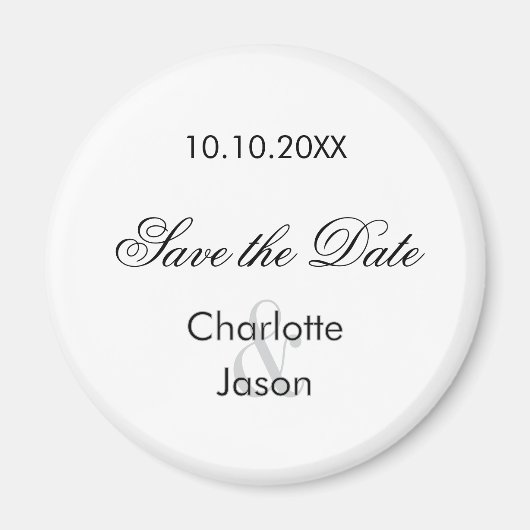 Hochzeitsskript Save the Date Magnet (Vorne)
