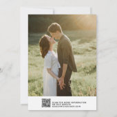 Hochzeitsskript speichern 2 Foto QR-Code Save The Date (Rückseite)