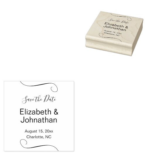 Hochzeitsskript speichern der Vorlage für das Datu Gummistempel (Stempel)