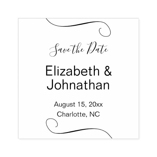 Hochzeitsskript speichern der Vorlage für das Datu Gummistempel (Prägung)