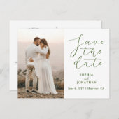 Hochzeitsskript speichern des Fotos Datum Postkarte (Vorne/Hinten)