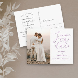Hochzeitsskript speichern des Fotos Datum Postkarte