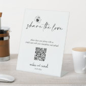Hochzeitsskripte für das Liebe-Foto QR-Code-Zeiche Sockelschild (In SItu)