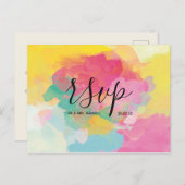 Hochzeitsskripte für Rsvp-Karte Einladungspostkarte (Vorne/Hinten)