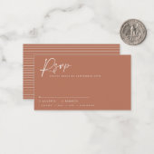 Hochzeitsskripte, moderne Schrift Terracotta-uAwg Mitteilungskarte (Vorderseite/Rückseite Beispiel)