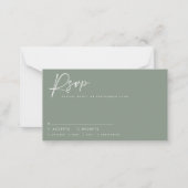 Hochzeitsskripte Moderne Skriptantwort uAwg Mitteilungskarte (Vorderseite)