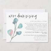 Hochzeitsskripte Moderner Eukalyptus Ankündigung (Vorderseite)