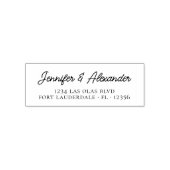 Hochzeitsskripte-Rücksendeadresse Moderne, einfach Permastempel (Design)