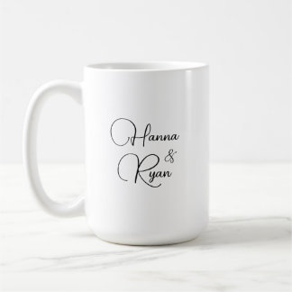 Hochzeitsskriptname Elegant Coffee Tasse