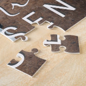 Hochzeitsskriptname Mr. and Mrs. typography Foto Puzzle (Seite)