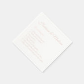 Hochzeitsskriptnamen Couple Fun Facts hellrosa Serviette (Ecke)