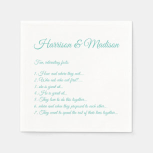 Hochzeitsskriptnamen Couple Fun Facts light aquama Serviette
