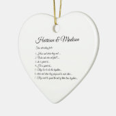 Hochzeitsskriptnamen Couple Fun Fakts Custom Foto Keramik Ornament (Links)