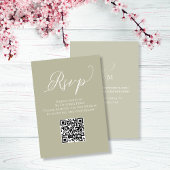Hochzeitsskriptseite für RSVP QR-Code Begleitkarte
