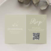 Hochzeitsskriptseite für RSVP QR-Code Begleitkarte
