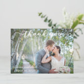 Hochzeitsskriptvorlage Dankeskarte (Stehend Vorderseite)