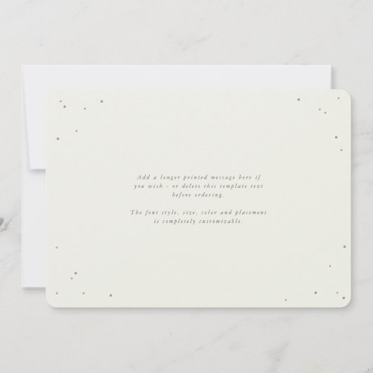 Hochzeitssnowberry/Eukalyptus-Hochzeitsstich für S Dankeskarte (Rückseite)