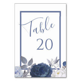 Hochzeitssommer Bright Blue Floral Wedding Tischnummer