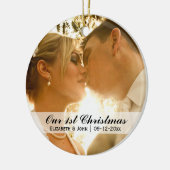 Hochzeitssommer Foto Keramik Ornament (Links)