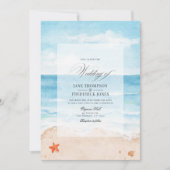 Hochzeitssommer QR Code UAWG Beach Einladung (Vorderseite)