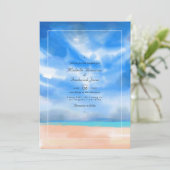 Hochzeitssommer QR Code UAWG Beach Einladung (Stehend Vorderseite)