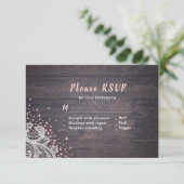 Hochzeitssommer RSVP Glitzer Karte (Stehend Vorderseite)