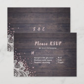 Hochzeitssommer RSVP Glitzer Karte (Vorne/Hinten)