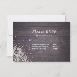 Hochzeitssommer RSVP Glitzer Karte