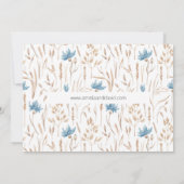 Hochzeitssommerfest mit getrocknetem Gras Save The Date (Rückseite)