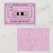Hochzeitssong-Anfrage Moderne rosa Kassettenfüllun Begleitkarte (Vorne/Hinten)