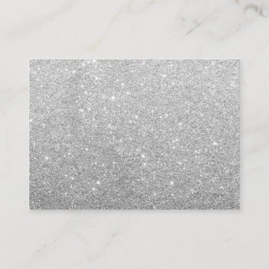 Hochzeitssong-Anfrage Moderne Silberkassette einfü Begleitkarte (Rückseite)