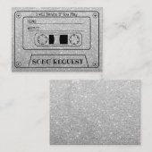 Hochzeitssong-Anfrage Moderne Silberkassette einfü Begleitkarte (Vorne/Hinten)