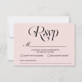Hochzeitssong-Band-Kassettenband Rosa UAWG RSVP Karte (Vorderseite)
