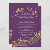 Hochzeitssong-Liebe Einladung (Vorne/Hinten)