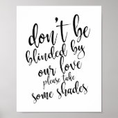 Hochzeitssonne bevorzugt 8x10 Hochzeitszeichen Poster (Vorne)